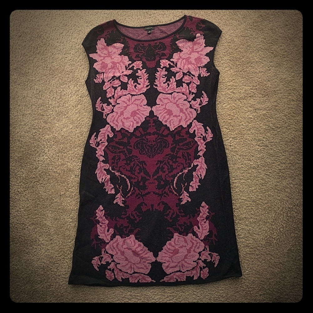 Black & Pink Sweater Dress